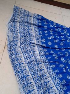 Blue Floral Print Dress