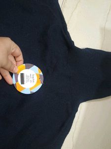 Elegant blue Turtleneck Dress