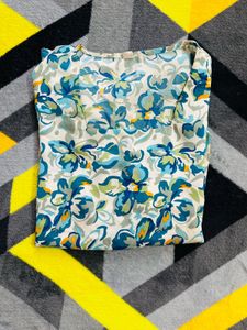 Floral Print Puff Sleeve Top