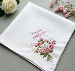Floral Embroidered Handkerchief