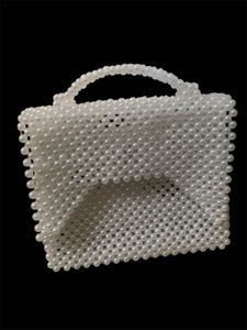 Beaded White Purse