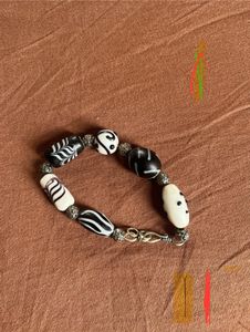 Black &amp; White Beaded Bracelet