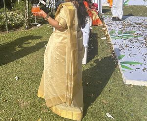 Elegant Gold Saree- available 2 in stock
