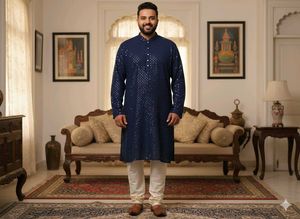 Stylish Blue Kurta