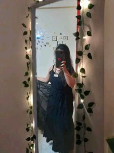 Stylish Black Maxi Dress with jacket 🧥