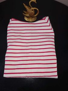 &#34;TOMMY HILFIGER&#34; Red &amp; White Striped Bodycon Dress
