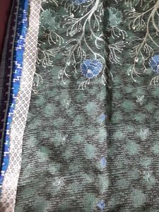Elegant Green Floral Saree