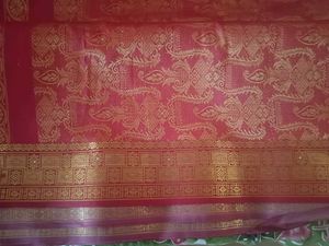 Elegant Red &amp; Lavender Saree