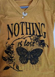 Stylish Mustard Graphic Tee