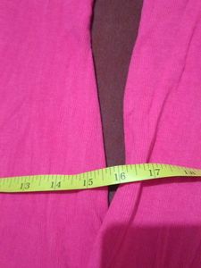 Hot Pink Long Sleeve Button Down Top
