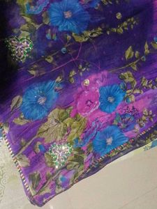 Floral Purple Saree