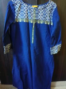 Aurelia Pure Cotton Navy Blue Kurti