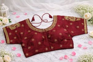 Star  Embroidered Saree Blouse