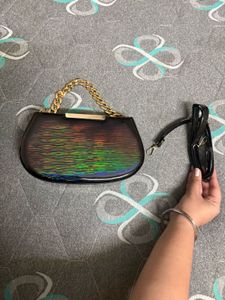 Chromic Black Chain Handle Bag