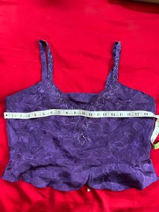 Vintage Purple Beaded Cami Top