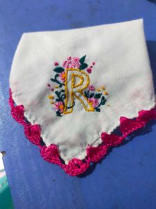 Self Embroided Handkerchief 🌹🌷🌼🌿