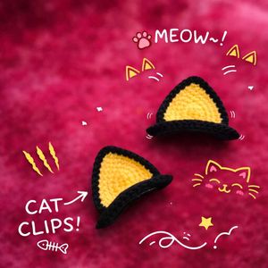 handmade crochet cat 😺 clips ...