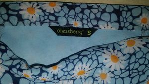 Blue Floral Midi Dress