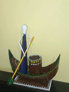Hand Craft Boat⛵ And Pen Stand