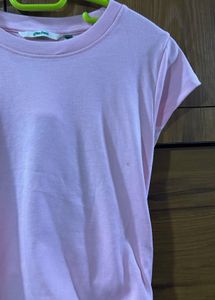 Cute Pinky back bow top