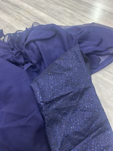 Elegant Navy Blue Saree