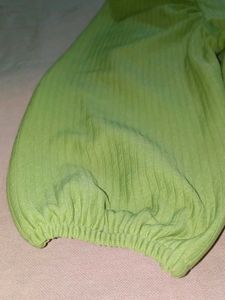 Green Tie-Front crop top