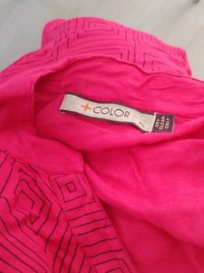 Branded Red Colour Cotton Kurta