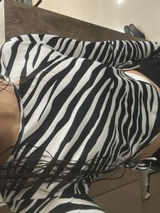 Zebra Print Long Sleeve Crop Top