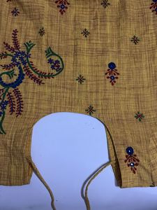 Yellow Embroidered Kurta