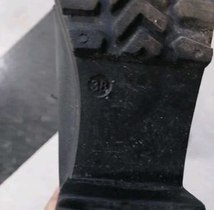 Black Short Boots Size 38 Uk 5