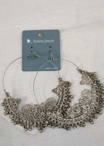 OXIDISED ETHNIC SILVER CHAANDBALIS
