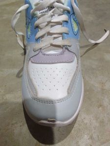 White athletic shoes