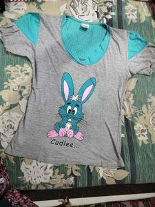 Cute &#39;Cudlee&#39; Bunny Pajama Top