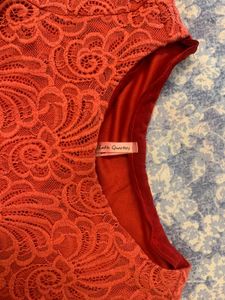 Y2k Coral Lace Peplum Top - Latin Quarters Brand