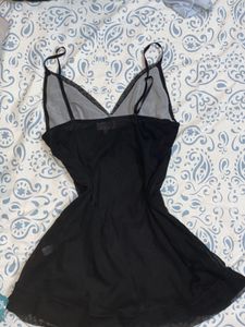 Black Lace Lingerie Slip Dress