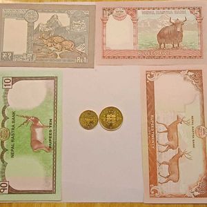 Nepal UNC Currency And Coins Set