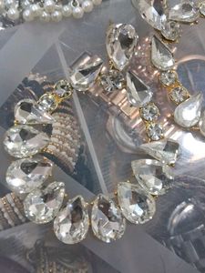 Silver Nd Golden Earrings Combo