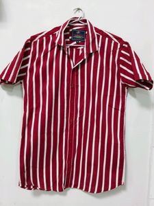 Red n White Lined Shirt