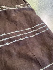 Brown Striped saree