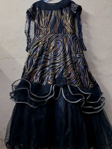 Elegant Navy Blue Formal Dress