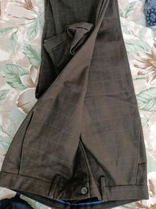 Checked Brown Pants