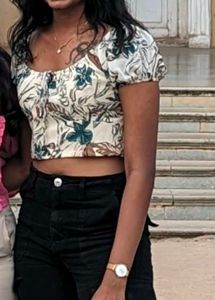 Floral Print Crop Top