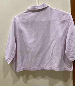 Lilac Zudio Cropped Shirt