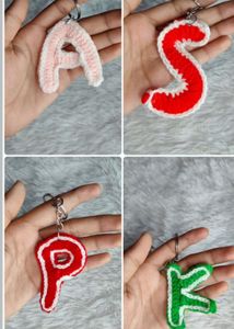 Crochet Letter Keychains
