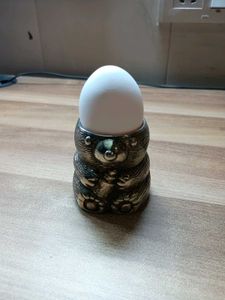 Vintage Silver Plated Egg Bear Holder