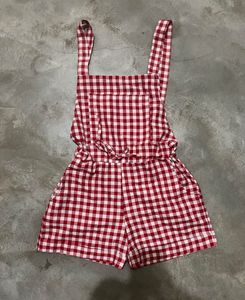 Red Gingham Romper