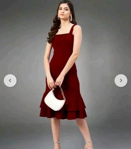 Chic Maroon Bodycon Dress