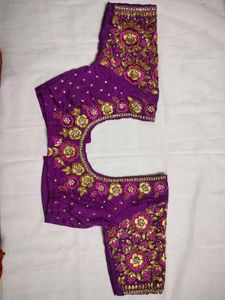 Purple Heavy Maggam Blouse