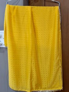 Yellow Embellished Dupatta