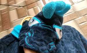 Comfy Blue Plush Onesie jumpsuit for boys